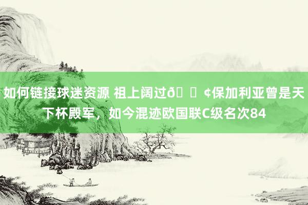 如何链接球迷资源 祖上阔过😢保加利亚曾是天下杯殿军，如今混迹欧国联C级名次84