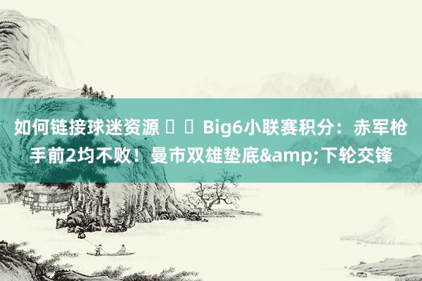 如何链接球迷资源 ⚔️Big6小联赛积分：赤军枪手前2均不败！曼市双雄垫底&下轮交锋